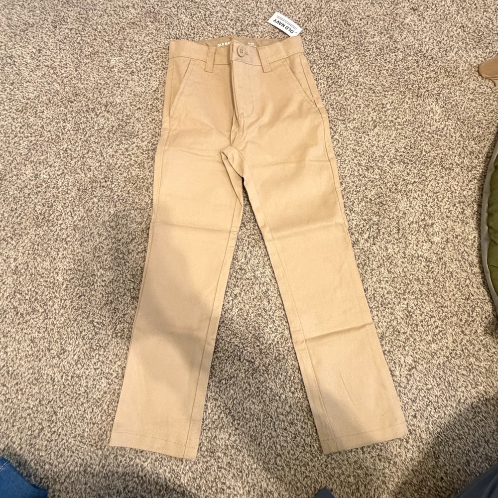 Old Navy Beige Slim-Fit Pants Girls 6